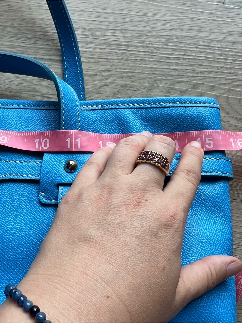 Dooney & Bourke Blue Leather Tote - Picture 9 of 11